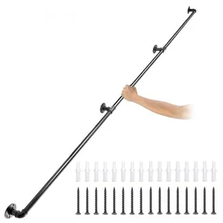 VEVOR 3x Retro Wasserrohr Handlauf 270cm Geländer Retro Industrie Kohlenstoffstahl 4x Wandhalterungen Vintage Wandhalterung Treppe 200kg Tragfähigkeit Geeignet für Handläufe im Innen-/Außenbereich VEVOR 3x Retro Wasserrohr Handlauf 270cm Geländer Retro Industrie Kohlenstoffstahl 4x Wandhalterungen Vintage Wandhalterung Treppe 200kg Tragfähigkeit Geeignet für Handläufe im Innen-/Außenbereich