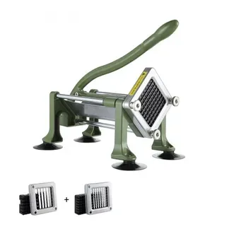 VEVOR Pommes-Frites-Schneider Kartoffelschneider mit 1/2 Zoll & 3/8-Zoll-Klinge aus Edelstahl, manueller Kartoffelschneider & Zerkleinerer mit Saugnäpfen, ideal für Kartoffeln Pommes Frites Gemüse VEVOR Pommes-Frites-Schneider Kartoffelschneider mit 1/2 Zoll & 3/8-Zoll-Klinge aus Edelstahl, manueller Kartoffelschneider & Zerkleinerer mit Saugnäpfen, ideal für Kartoffeln Pommes Frites Gemüse