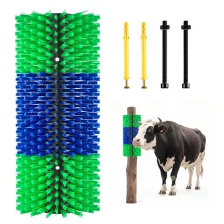 VEVOR Kratzbürste 43×19 cm, Viehbürste 1 Stk. inkl. 4 Schrauben, Rinderkratzer zur Linderung von Rückenjucken, Massage-& Pflege-Kratzwerkzeug für Pferde, Rinder, Schafe & Schweine, Grün & Blau VEVOR Kratzbürste 43×19 cm, Viehbürste 1 Stk. inkl. 4 Schrauben, Rinderkratzer zur Linderung von Rückenjucken, Massage-& Pflege-Kratzwerkzeug für Pferde, Rinder, Schafe & Schweine, Grün & Blau