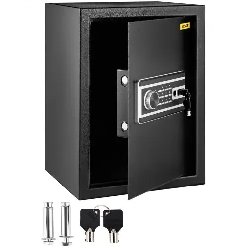 VEVOR Tresor 60 L, Möbeltresor 17kg Belastbarkeit, Wandtresor Schwarz staubdicht mit Fingerabdruck Code Digital-Tastenfeld Schlüssel 4 Schlosssystemen Sicherheitstresor Wohnung Hotel Büro VEVOR Tresor 60 L, Möbeltresor 17kg Belastbarkeit, Wandtresor Schwarz staubdicht mit Fingerabdruck Code Digital-Tastenfeld Schlüssel 4 Schlosssystemen Sicherheitstresor Wohnung Hotel Büro
