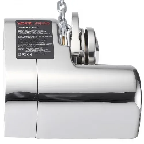 VEVOR Elektrische Angelwinde, 12 V DC 600 W, Ankersysteme passend für 1/4-Zoll-Ketten und 9/16-5/8-Zoll-Nylonseile, Max. Zugkraft 260 kg, Konstruktion aus Edelstahl 316, für Boote 7–9 m – Bild 9