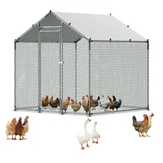 VEVOR Hühnerstall, 2x2x2 m begehbarer Hühnerauslauf mit Abdeckung, Hühnerauslauf mit Turmdach & Sicherheitsschloss, Enten- & Kaninchenkäfig, Geflügelgehege für Hinterhof, Bauernhof, Hof VEVOR Hühnerstall, 2x2x2 m begehbarer Hühnerauslauf mit Abdeckung, Hühnerauslauf mit Turmdach & Sicherheitsschloss, Enten- & Kaninchenkäfig, Geflügelgehege für Hinterhof, Bauernhof, Hof
