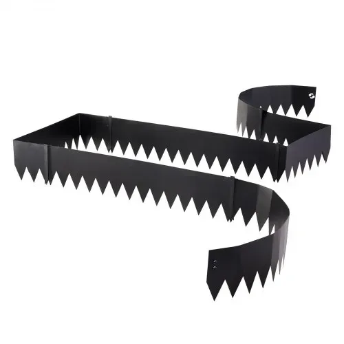 VEVOR Rasenkante 6er-Pack 1016x203 mm, Beeteinfassung mit 6 Befestigungsclips, Biegsame Rasenbleche aus Verzinktem Stahl, Mähkante, Palisade Beetumrandung für Blumenbeete & Gartenwege, Schwarz – Bild 10