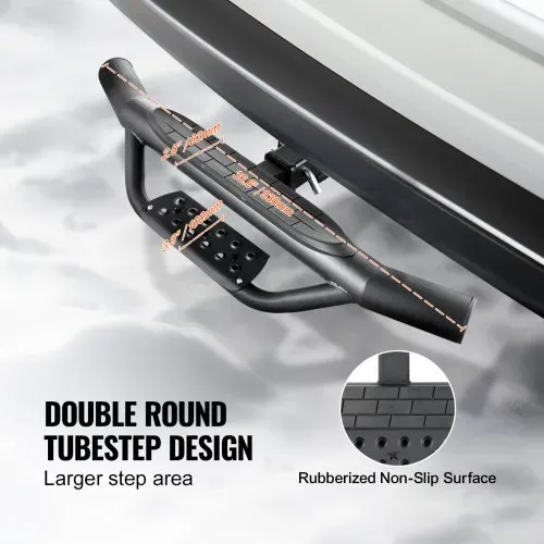 VEVOR Anhängerkupplungsstufe für 50,8 mm Empfänger, robuste Stahlkonstruktion mit 158,7 kg Tragkraft, Heckstoßstangenschutz mit Stiftverriegelung, 93 cm lang für Lkw SUV Pickup Anhänger – Bild 3