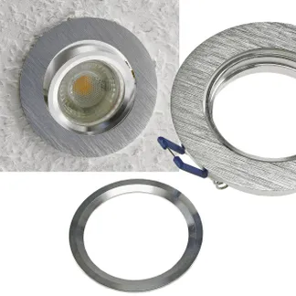 Einbaustrahler „CTE-84R“ Rund Ø84mm Einbau Ø68mm, schwenkbar, Clip Ring Einbaustrahler „CTE-84R“ Rund Ø84mm Einbau Ø68mm, schwenkbar, Clip Ring