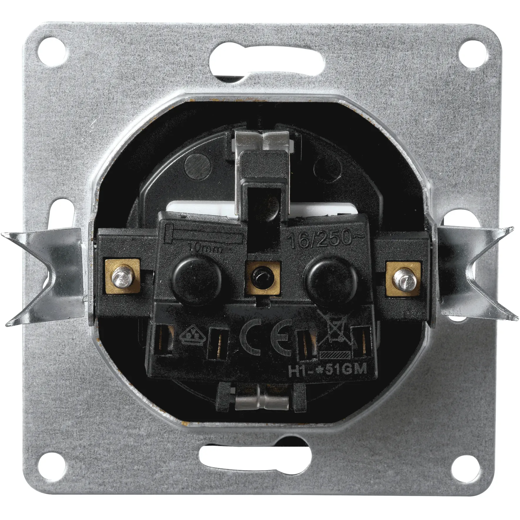 Schutzkontakt-Steckdose McPower ''Flair'', 250V~/16A, Steckanschluss, matt schwarz – Bild 2