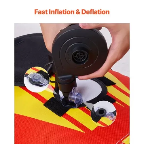 VEVOR Fun Tube Set, Aufblasbare Schleppboote für 1–3 Personen, 231 kg Wassersport-Schleppschlauch mit vollständiger Nylonhülle, gepolsterten Griffen und Geschwindigkeits-Sicherheitsventil – Bild 3