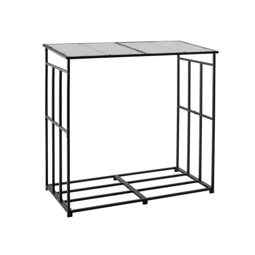 VEVOR Metall Kaminholzregal, 143x70x143 cm Brennholzregal, Kaminholzunterstand, max. Tragkraft 300 kg, Feuerholzregal, Kaminholzlager, Stapelhilfe für Veranden, Terrassen, Gärten – Bild 9