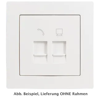 RJ45 + RJ11 Dose McPower “Flair“ für ISDN, Cat, UP, weiß RJ45 + RJ11 Dose McPower “Flair“ für ISDN, Cat, UP, weiß