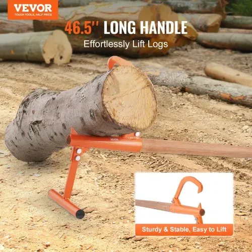 VEVOR Fällheber, 1180 mm, Stammheber mit Holzgriff, Stammwender mit verstellbarem Wendehaken, Forsthaken, Fällhilfe für Stämme bis zu φ 38 cm, Holzheber zum Rollen, Schneiden & Anheben von Stämmen VEVOR Fällheber, 1180 mm, Stammheber mit Holzgriff, Stammwender mit verstellbarem Wendehaken, Forsthaken, Fällhilfe für Stämme bis zu φ 38 cm, Holzheber zum Rollen, Schneiden & Anheben von Stämmen