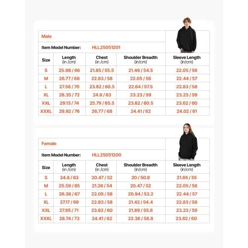 VEVOR Kapuzenpullover Herren, Hoodie Größe 3XL, Fleece, langärmlig, Basic-Pullover mit Kapuze, warm & hautfreundlich, praktisch & trendig, Sweatshirt mit großer Tasche für Herbst & Winter, Schwarz – Bild 6