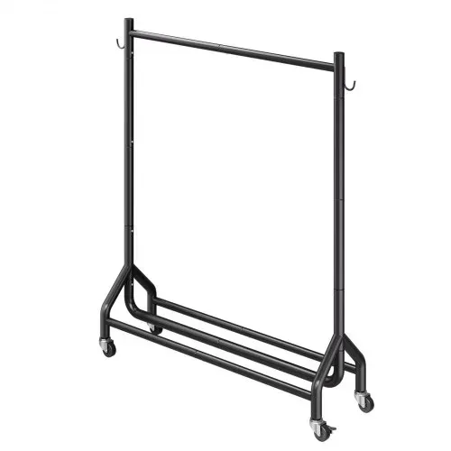 VEVOR Kleiderständer Garderobenständer rollbar mit Kleiderstange & seitlichen Haken, bis 90 kg belastbar, robuster Kleiderständer aus Karbonstahl ideal für Schlafzimmer Waschküche Wohnzimmer – Bild 10