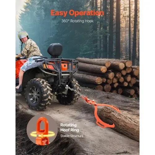 VEVOR Profi Forstzange, 609-710 mm Holzgreifer mit 2 Klauen, Holzzange aus Stahl, 500 kg Tragfähigkeit, drehbare Schleppzange, Eagle-Claw-Design, Hebezange für LKWs, Traktoren, Gabelstapler – Bild 3