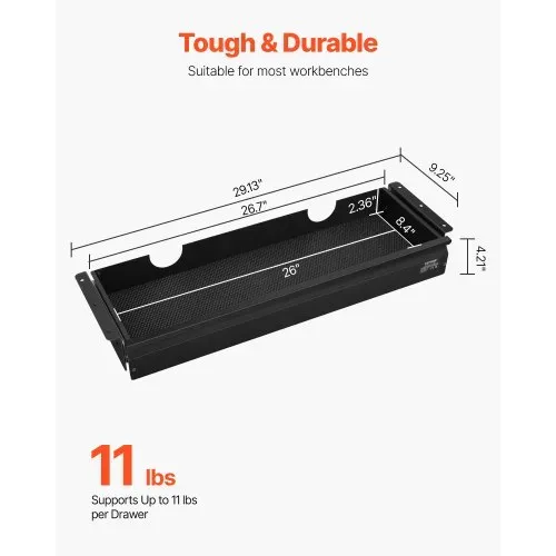 VEVOR Untertisch Schublade 740x235x107mm, Unterbau Schreibtisch, versteckter Schreibtisch-Aufbewahrungs-Organizer, Bleistiftschublade unter dem Tisch für Sitz-Steh-Arbeitsplätze im Büro & zu Hause VEVOR Untertisch Schublade 740x235x107mm, Unterbau Schreibtisch, versteckter Schreibtisch-Aufbewahrungs-Organizer, Bleistiftschublade unter dem Tisch für Sitz-Steh-Arbeitsplätze im Büro & zu Hause