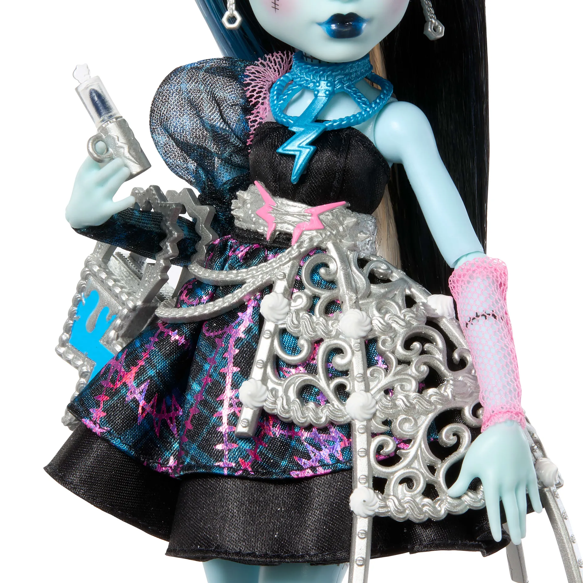 Monster High Scary Sweet Birthday Frankie Stein-Puppe im Partykleid mit Ballon und Geschenk – Bild 5