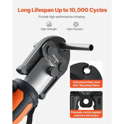 VEVOR V12 Pressbacke, 12 mm Pressbacke für V-Typ Edelstahlrohre, Crimpbacken aus Stahl, kompatibel mit Standard-Crimpwerkzeugen, ideal für HLK-Systeme, Gaspipelines & Strahlungsheizungssysteme – Bild 3