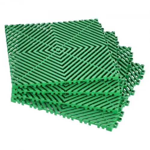 VEVOR ineinandergreifende Drainagematte Duschmatte 31 x 31 cm modulares ineinandergreifende Bodenmatten, 50 Stk. Spleiß-Drainagematten, rutschfeste Drainage-Bodenfliesen, für Garage Garten Grün – Bild 9