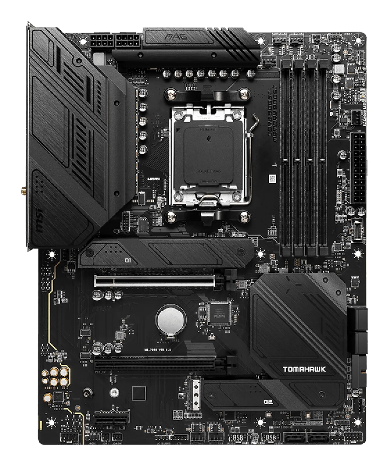 MSI MAG B650 Tomahawk WIFI AMD B650 Sockel AM5 ATX – Bild 2