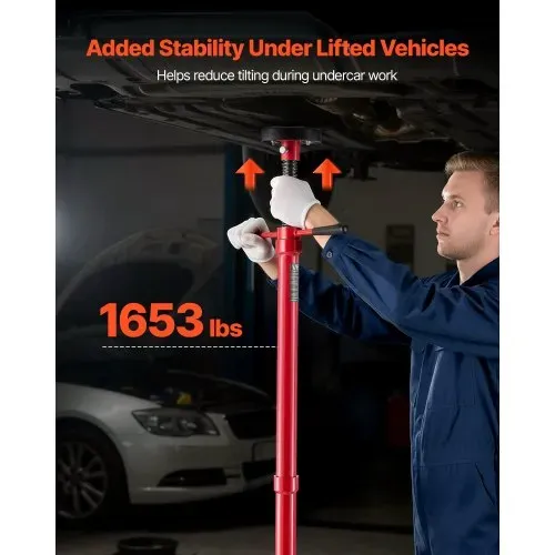 VEVOR Unterhub-Stützständer 1 t Rollbar, Höhenverstellbarer (1320–2033 mm) Wagenheberständer mit Kugelgelagertem Drehgriff & Pedal, zur Unterstützung von Fahrzeugkomponenten Autoreparatur VEVOR Unterhub-Stützständer 1 t Rollbar, Höhenverstellbarer (1320–2033 mm) Wagenheberständer mit Kugelgelagertem Drehgriff & Pedal, zur Unterstützung von Fahrzeugkomponenten Autoreparatur