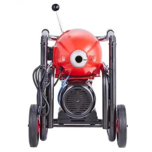 VEVOR Rohrreinigungsmaschine 120 Fuß x 6/5 Zoll, 1100 W elektrische Rohrreinigungsmaschine mit manueller Zufuhr – mit 6 Schneidern und CW/CCW-Steuerung für 4" bis 8" Rohre – Bild 9
