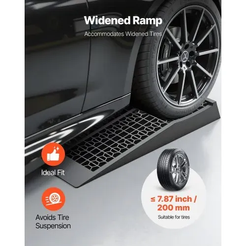 VEVOR Autorampen Auffahrrampen 2 Stk. 65 mm Hub, tragbare Auto-Servicerampen für Wartung in der Garage & Ölwechsel & Fahrzeuge mit niedrigem Fahrgestell 2268 kg (pro Rampe) belastbar Auffahrhilfe – Bild 4