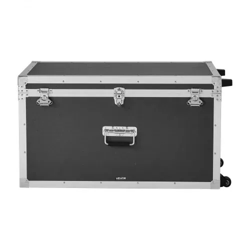 VEVOR 2 x Transportkoffer Aufbewahrungskoffer Aufbewahrungskiste Abschließbar, Große Aufbewahrungskiste (816 x 452 x 460 mm) mit Rollen & 3 Metallgriffen, Transportruhe mit Deckeln für Wohnung Schwarz – Bild 9