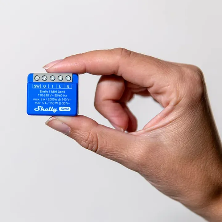 Shelly · Unterputz · "1 Mini Gen4" · Relais · max 8A · 1 Kanal · WLAN · Matter · Zigbee · Bluetooth – Bild 5