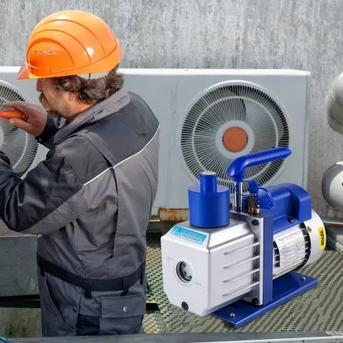 VEVOR 136 L/min(4.8CFM) Vakuumpumpe, 249 W(1/3HP) Unterdruckpumpe Vakuumgeräte Pumpe, 5Pa Vakuumpumpe Unterdruckpumpe, Refrigerant Vacuum Pump, Vacuum Pump, Vakuumpumpe Unterdruckpumpe – Bild 7