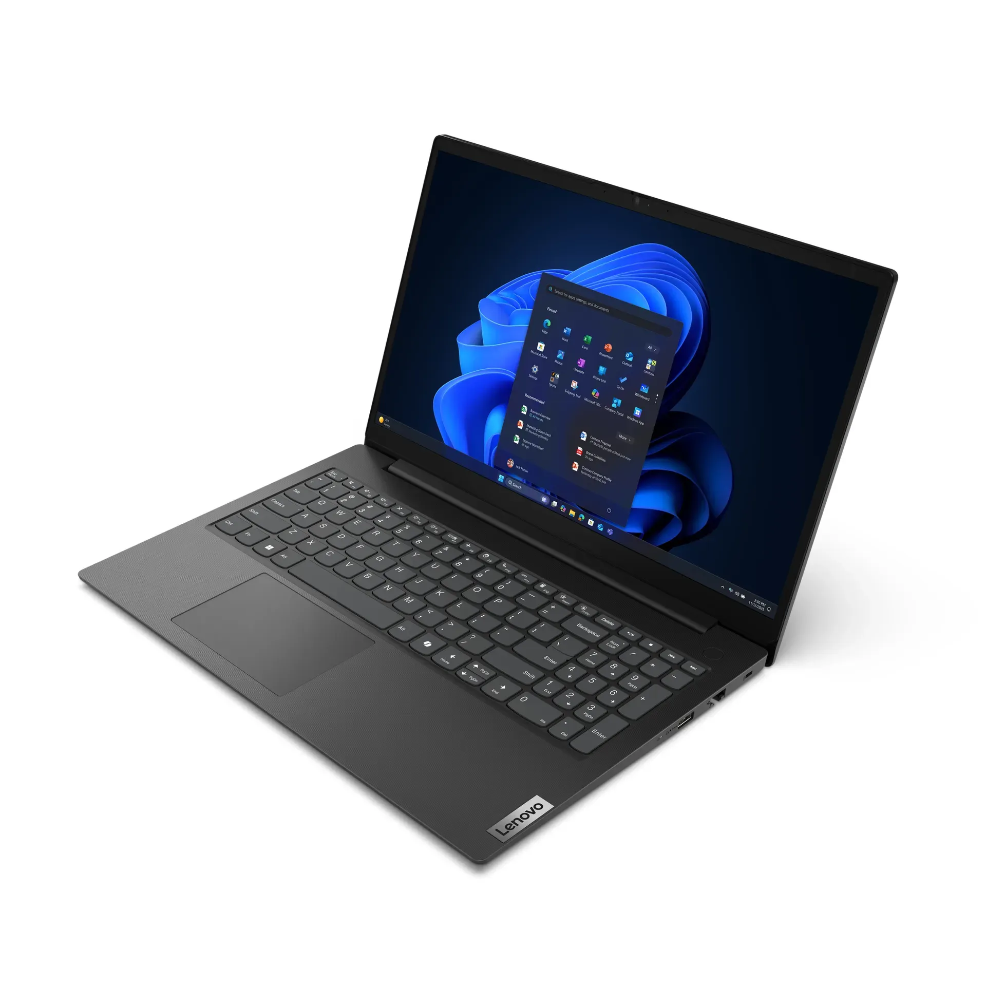 Lenovo V15 G6 ARP AMD Ryzen™ 7 170 Laptop 39,6 cm (15.6") Full HD 16 GB DDR5-SDRAM 512 GB SSD Wi-Fi 6 (802.11ax) Windows 11 Pro Deutsch Schwarz – Bild 4