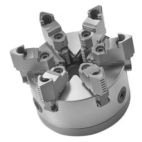 VEVOR 6-Backen-Drehfutter, 160 mm, selbstzentrierendes Spannfutter mit D1-4 Cam Lock-Trägerplatte, 3-145 mm Spannbereich mit T-Schlüsselschrauben, HT300-Material, für Holz-Metall-Drehmaschinen – Bild 10