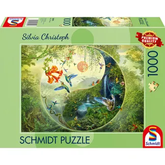 Silvia Christoph: Yin & Yang Im Wald der Kolibris, Puzzle Silvia Christoph: Yin & Yang Im Wald der Kolibris, Puzzle