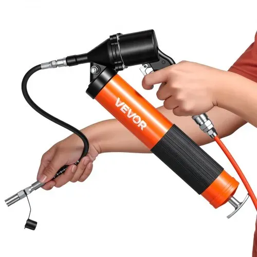 VEVOR Fettpresse, 413 bar, Pistolengriff-Schmierpressen-Set mit 0,4 L Fassungsvermögen, inkl. 45,7 cm Flexschlauch, 1 Verlängerungsrohr und 2 Flachdüsen für Kfz und Schifffahrt – Bild 8