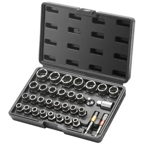 VEVOR Bolzenausdreher-Set, 29-teiliges Bolzen- und Muttern-Entferner-Set, 6mm bis 10mm, 10,3mm bis 19,05mm, Auszieh-Steckschlüsselsatz aus CR-MO-Stahl mit Aufbewahrungskoffer, Mutter zum Entfernen – Bild 8