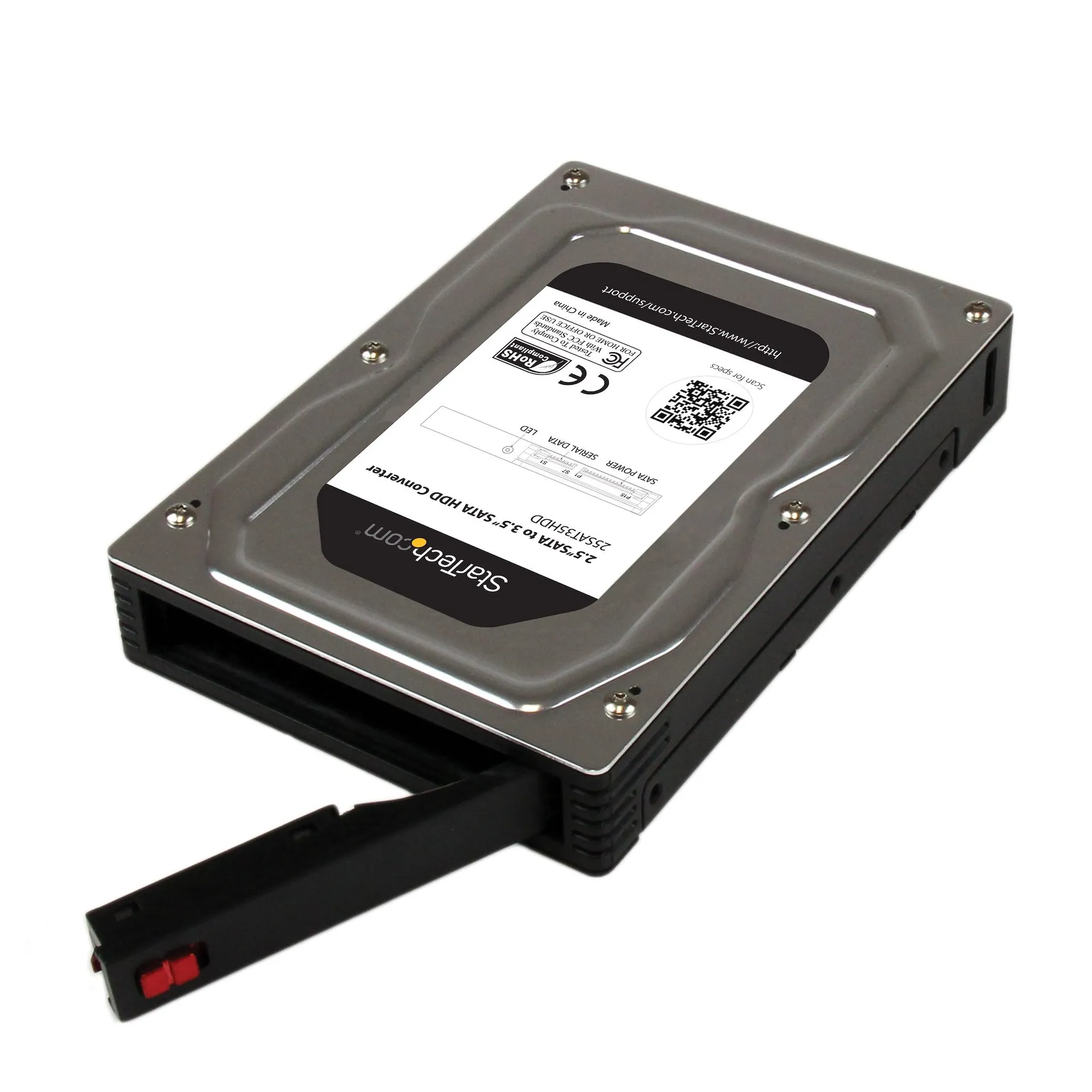 StarTech.com 2,5" auf 3,5" Aluminium SATA Festplattengehäuse für HDD/SSD bis 12,5mm – Bild 2