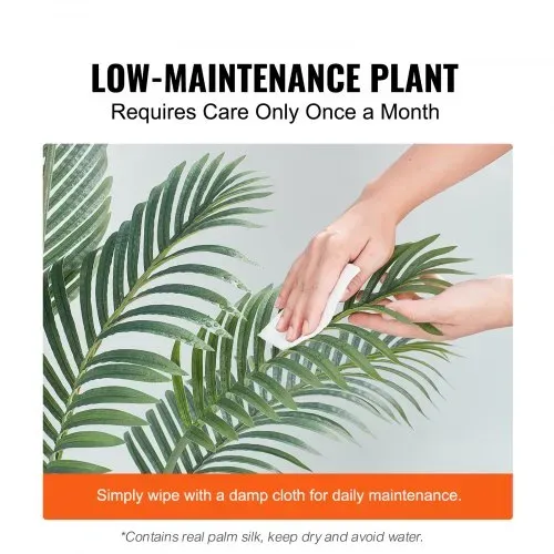 VEVOR Goldfruchtpalme Künstlich 1030x1030x1981mm Kunstpflanze PE Künstliche Pflanzen Plastikpflanzen im Topf Geruchslos Wasserdicht Ideal Zur Dekoration von Schlafzimmer Arbeitszimmer Wohnzimmer – Bild 5