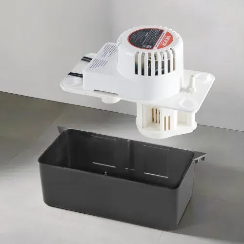 VEVOR Kondensatabsaugpumpe Kondensatpumpe 1/50 PS 1,89 L Tank, automatische AC-Kondensatpumpe mit Schwimmerschalter und 6 m Schlauch für Klimaanlage Luftentfeuchter, Eisbereiter-Wasserablauf Schwarz – Bild 7