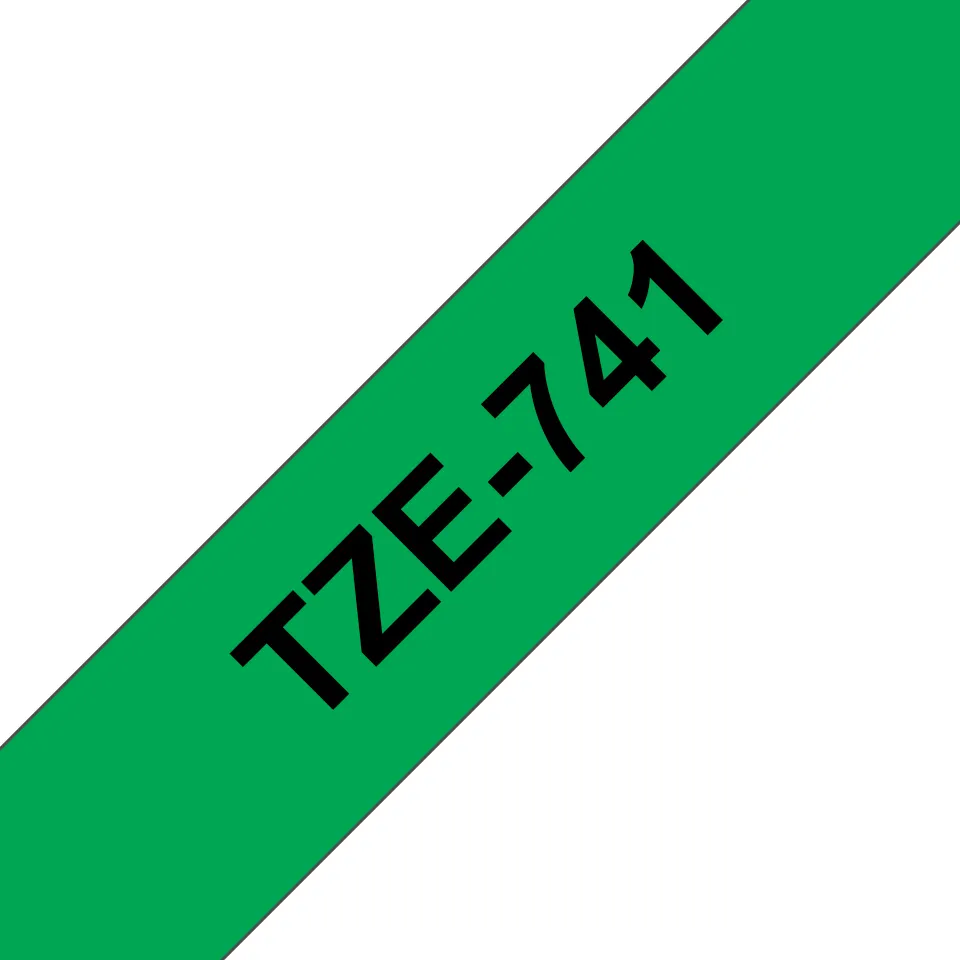 Brother TZE-741 Etiketten erstellendes Band Schwarz auf grün TZ Brother TZE-741 Etiketten erstellendes Band Schwarz auf grün TZ