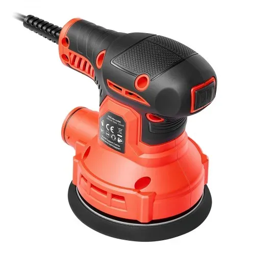 VEVOR 250W Exzenterschleifer 127mm Elektrisches Schleifgerät Holzschleifer, 6000-12000U/min, 6 Stufige Drehzahlregelung, 16 Schleifpapiere, Staubbeutel, 3m Netzkabel, Handschleifer für Holzbearbeitung – Bild 8