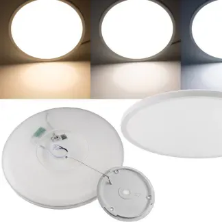 LED Deckenleuchte „Santano FR-42 CCT“ IP54, Ø 42cm, 24W, CCT 3000-6000k LED Deckenleuchte „Santano FR-42 CCT“ IP54, Ø 42cm, 24W, CCT 3000-6000k