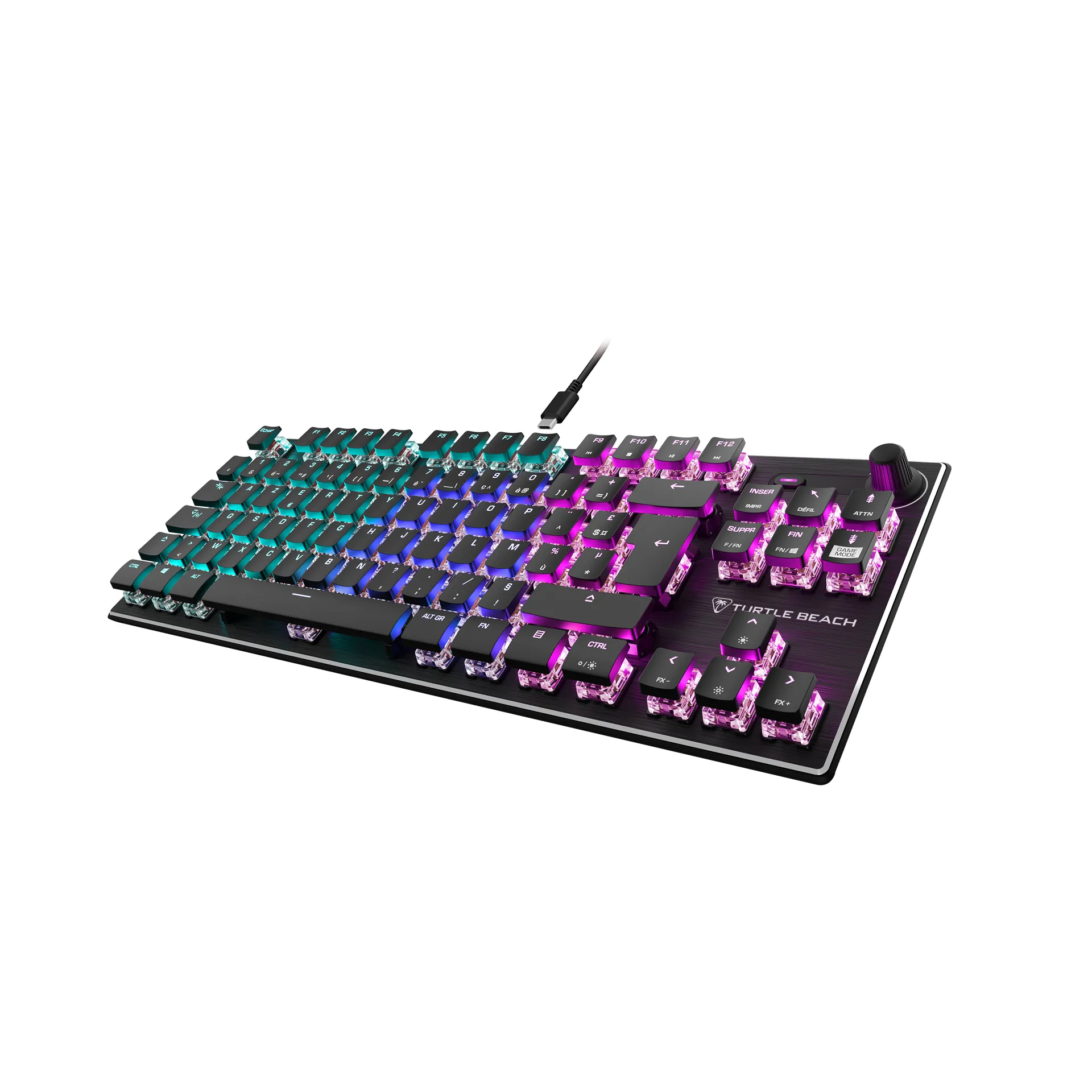 Turtle Beach Vulcan TKL – mechanische TITAN Switch PC-Gaming-Tastatur mit AIMO RGB-Beleuchtung und eloxierter Aluminium-Abdeckplatte – Bild 2