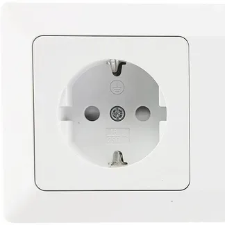 MILOS Set 3 Steckdosen + 3-fach Rahmen 250V~/ 16A, Steckanschluss, Matt-weiß MILOS Set 3 Steckdosen + 3-fach Rahmen 250V~/ 16A, Steckanschluss, Matt-weiß