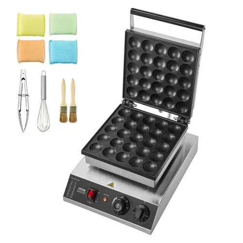 VEVOR Mini-Pfannkuchenmaker kommerzielle Dutch Mini Pfannkuchen Maschine, 25 Stk., 43 mm Durchmesser, Dorayaki-Backmaschine, 1700 W, Temperatur- und Zeitregelung, in Küchen, Cafés und Restaurants – Bild 8