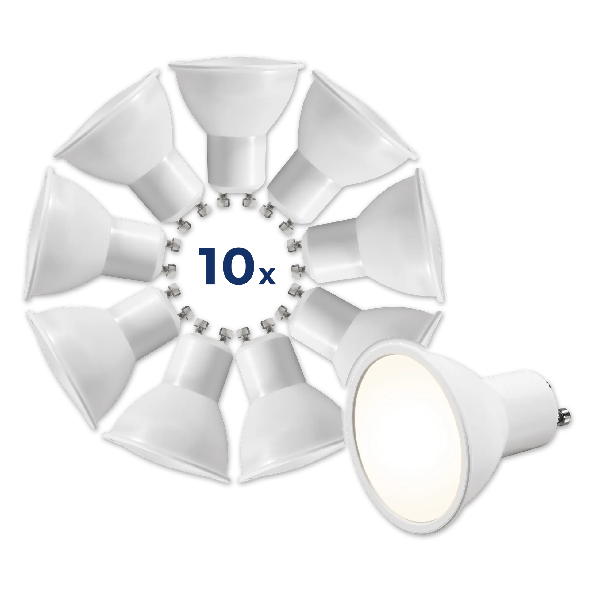 LED-Strahler McShine “MS-60-10“ GU10, 6W, 510lm, 4000K, neutralweiß, 10er-Pack LED-Strahler McShine “MS-60-10“ GU10, 6W, 510lm, 4000K, neutralweiß, 10er-Pack