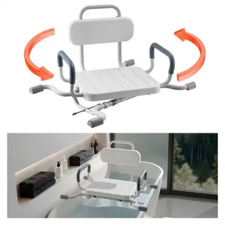 VEVOR Drehbarer Duschstuhl mit Armlehnen & Rückenlehne, bis zu 100 kg Tragkraft, Badewannendrehsitz für Duschkabine, Verstellbarer Badewannensitz für Senioren und Menschen mit Behinderung VEVOR Drehbarer Duschstuhl mit Armlehnen & Rückenlehne, bis zu 100 kg Tragkraft, Badewannendrehsitz für Duschkabine, Verstellbarer Badewannensitz für Senioren und Menschen mit Behinderung