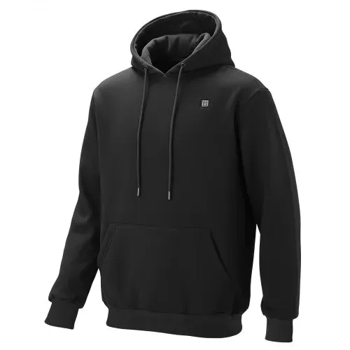 VEVOR Beheizbarer Hoodie, Unisex, Heizpullover mit 7,4 V 16000 mAh wiederaufladbarem Powerbank-Pack, 5 Heizzonen, 3 Temperaturstufen, 4–8 Stunden Wärme, für Winter-Outdoor-Camping, Schwarz, XXXL – Bild 10