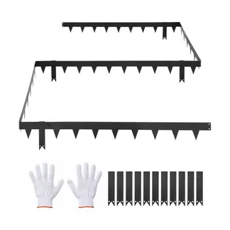 VEVOR Rasenkante, 10er-Pack, 1016×114,3 mm, Beeteinfassung mit 11 Befestigungsclips, Beetbegrenzung aus Verzinktem Stahl, Rasenbleche, Mähkante, Metall Palisade für Blumenbeete & Gartenwege, Schwarz VEVOR Rasenkante, 10er-Pack, 1016×114,3 mm, Beeteinfassung mit 11 Befestigungsclips, Beetbegrenzung aus Verzinktem Stahl, Rasenbleche, Mähkante, Metall Palisade für Blumenbeete & Gartenwege, Schwarz