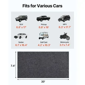 VEVOR Garagenbodenmatte 2235,2 x 6096 x 2,4 mm Werkstattboden 820-850 g/m² Garagenboden Filz & TPE Öl Auffangmatte Garagenmatte Servicematte Bodenschutz Bodenplatten für Garage VEVOR Garagenbodenmatte 2235,2 x 6096 x 2,4 mm Werkstattboden 820-850 g/m² Garagenboden Filz & TPE Öl Auffangmatte Garagenmatte Servicematte Bodenschutz Bodenplatten für Garage