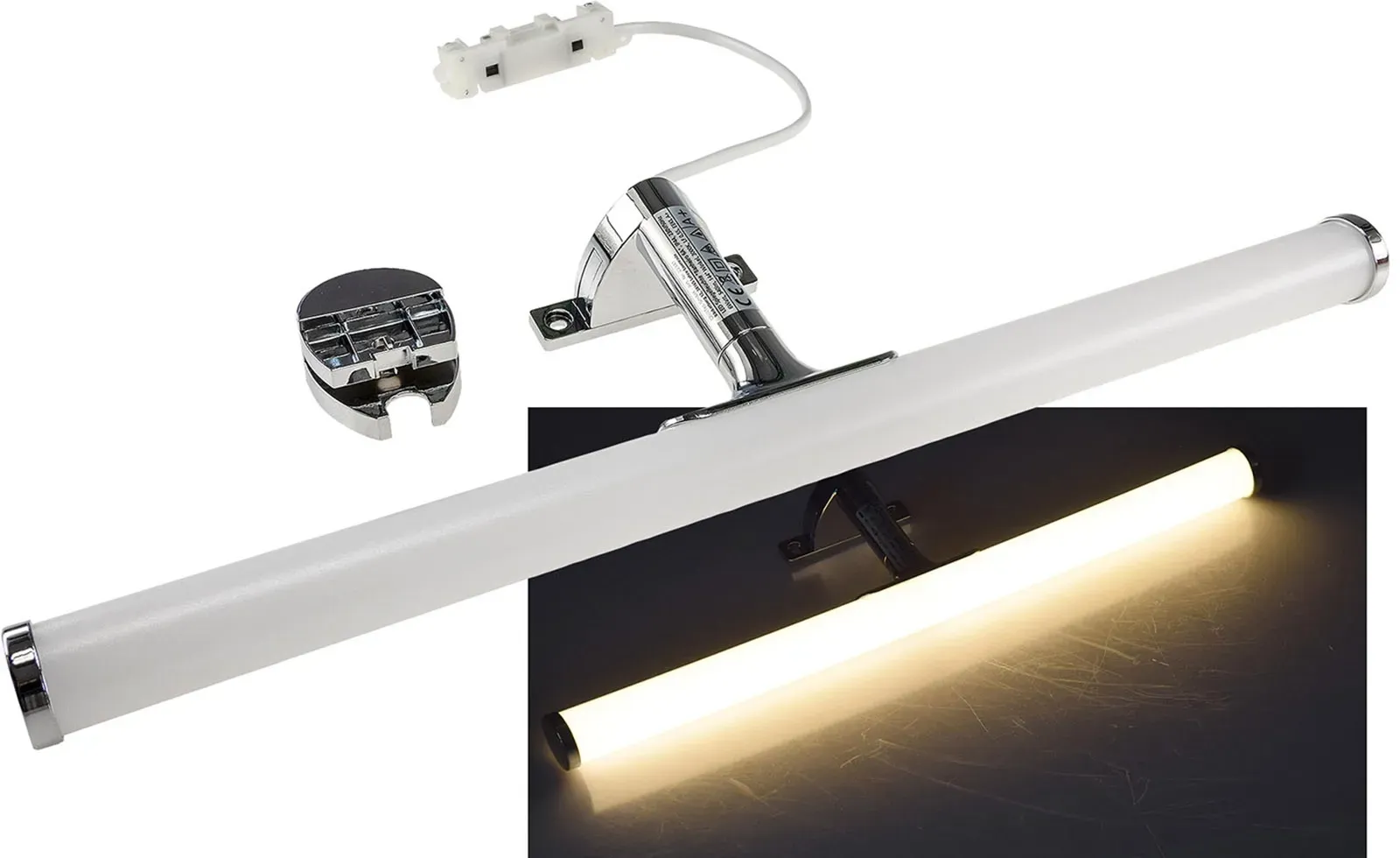 LED Spiegelleuchte IP44 “Banheiro 6A” 230V, 6W, 780lm, 40cm, 2900K warmweiß LED Spiegelleuchte IP44 “Banheiro 6A” 230V, 6W, 780lm, 40cm, 2900K warmweiß