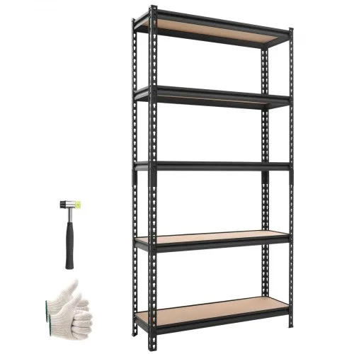 VEVOR Schwerlastregal 923x309x1813mm, 1360,8kg Belastbares Lagerregal mit Stahlgestell 5 Verstellbaren MDF-Platten, Teilbares Steckregal als Werkbank, Flexibles Metallregal für Keller Garage Werkstatt VEVOR Schwerlastregal 923x309x1813mm, 1360,8kg Belastbares Lagerregal mit Stahlgestell 5 Verstellbaren MDF-Platten, Teilbares Steckregal als Werkbank, Flexibles Metallregal für Keller Garage Werkstatt