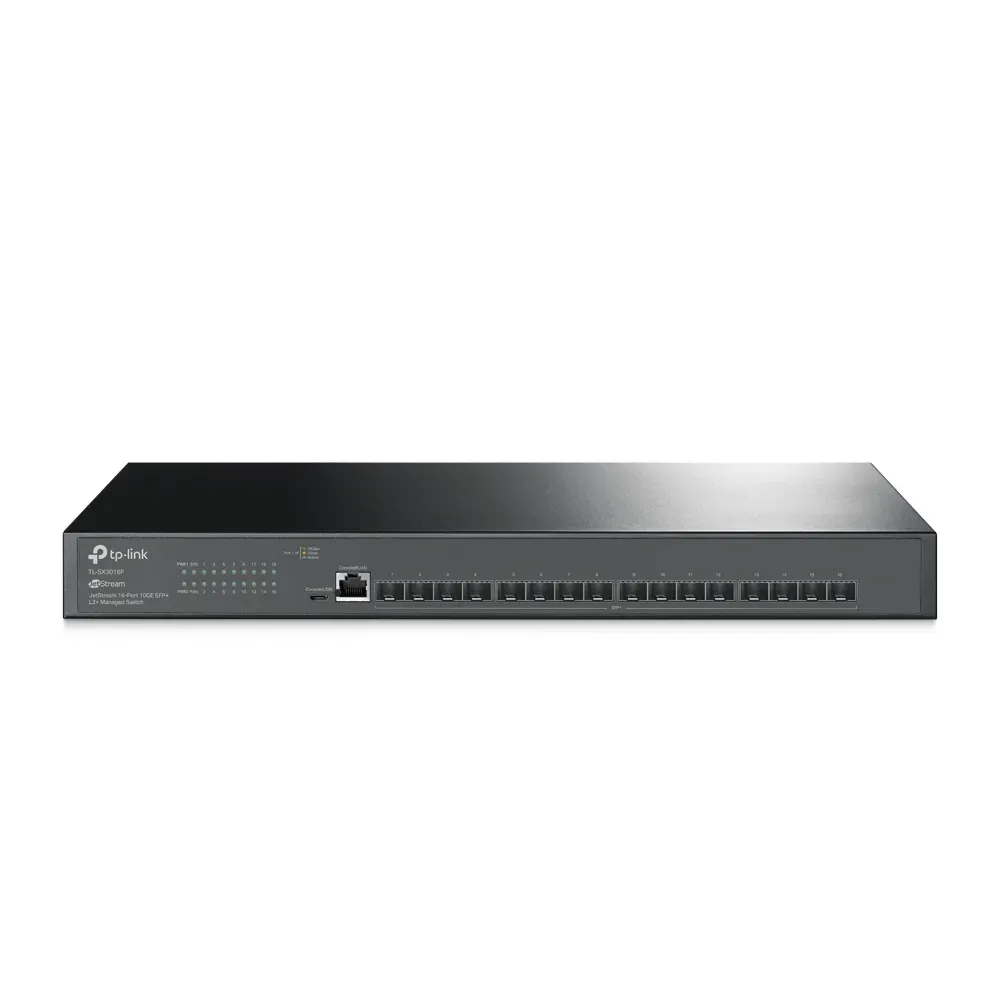 TP-Link Switch full managed Layer2+ 16 Port • 16x SFP+ • Omada • SX3016F TP-Link Switch full managed Layer2+ 16 Port • 16x SFP+ • Omada • SX3016F